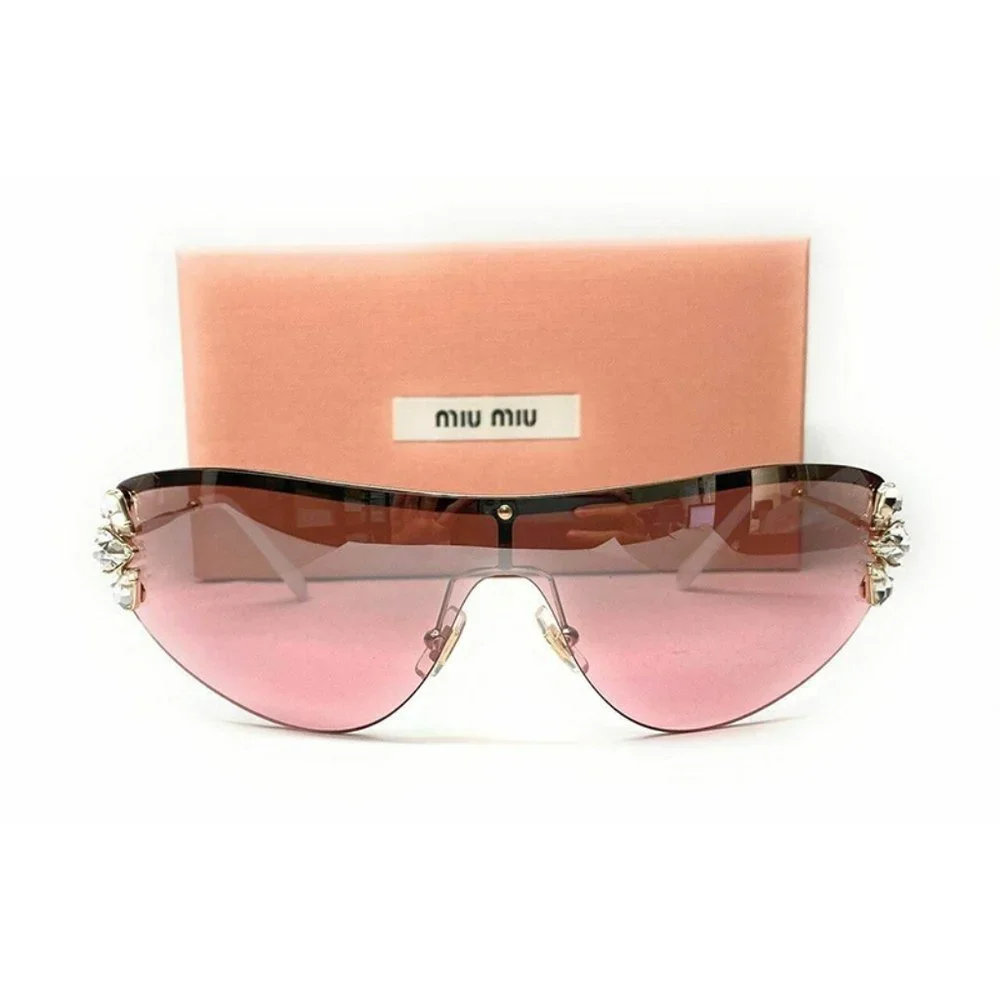 MIU MIU Sunglasses Women MU66US ZVN7L1 Irregular Shape Women's Sunglasses - Picture 3 of 4